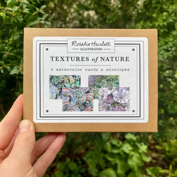 Textures of Nature - Set of 4 Assorted Greeting Cards -  - Rosalie Haizlett Illustration - Wild Lark