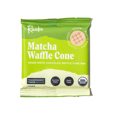 Matcha White Chocolate Waffle Cone Bar -  - Raaka Chocolate - Wild Lark
