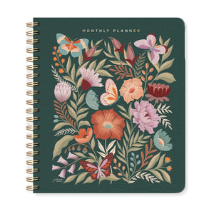 Journals and Planners - Jt Flowers Nondated Monthly Planner - Fringe Studio - Wild Lark