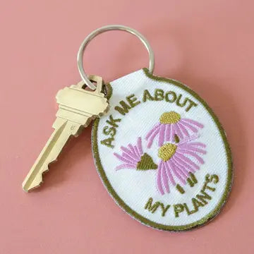 Embroidered Keychain - Plant - Lindy Stark Designs - Wild Lark
