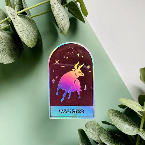 Zodiac Holographic Sticker - Taurus - Ark Made - Wild Lark