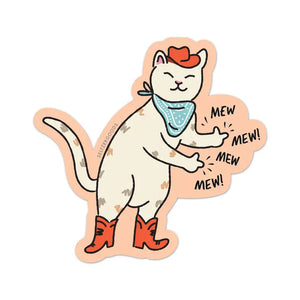 Cowboy Kitty Sticker -  - Seltzer Goods - Wild Lark