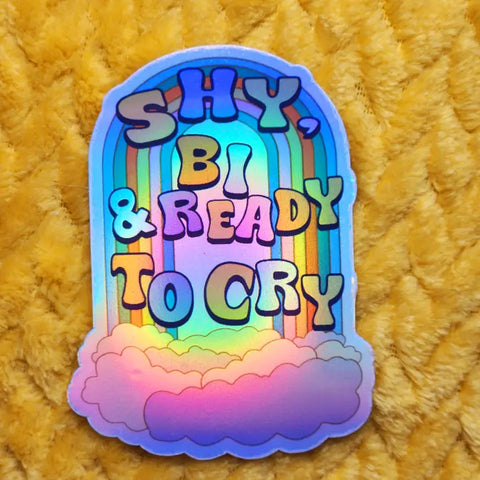 Shy Bi And Ready To Cry Sticker -  - Luxe Trauma - Wild Lark