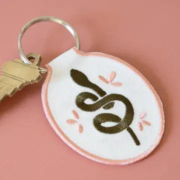 Embroidered Keychain - Snake - Lindy Stark Designs - Wild Lark