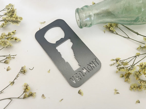 Recycled Steel Bottle Opener - Vermont State Rectangle - BE Creations & Designs, Inc. - Wild Lark