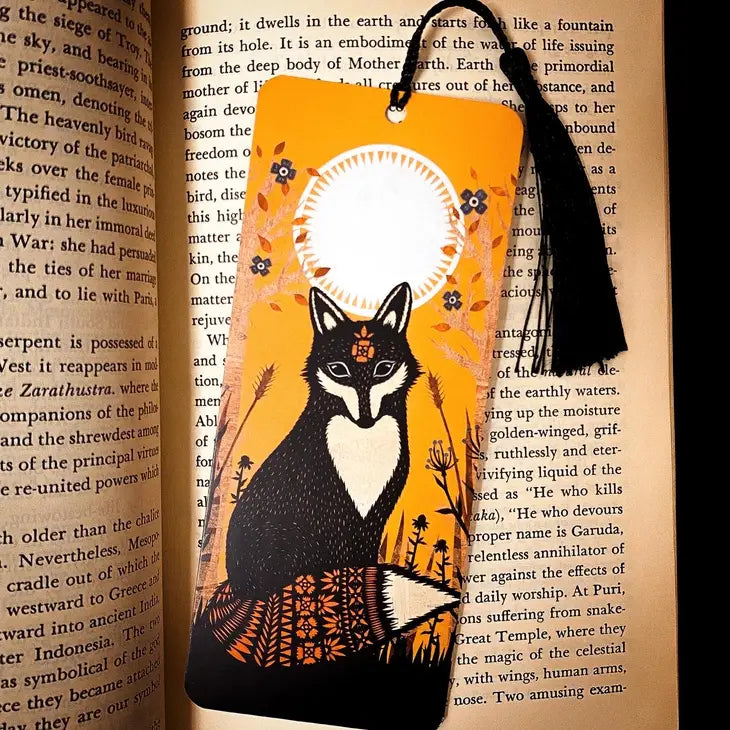 Fox Bookmark Featuring Cut Paper Collage -  - Rural Pearl: Cut Paper Art by Angie Pickman - Wild Lark