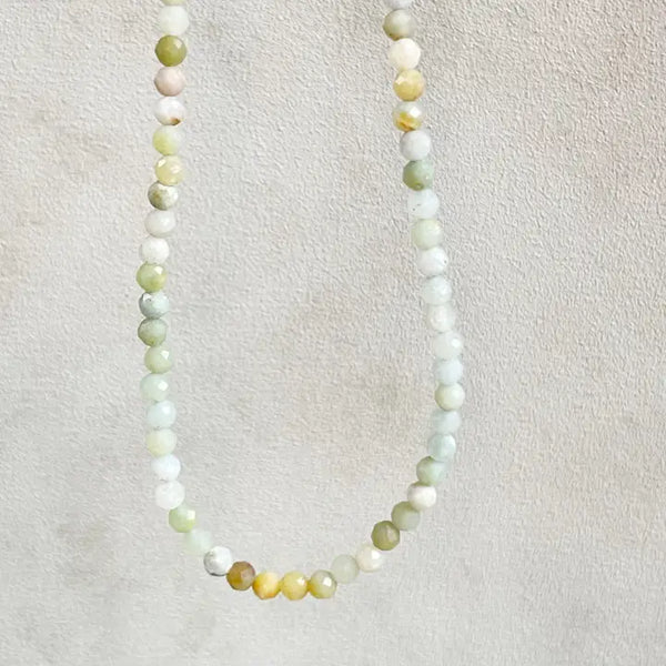 Crystal Beaded Delicate Necklace - Seafoam - Ewelina Pas Jewelry - Wild Lark