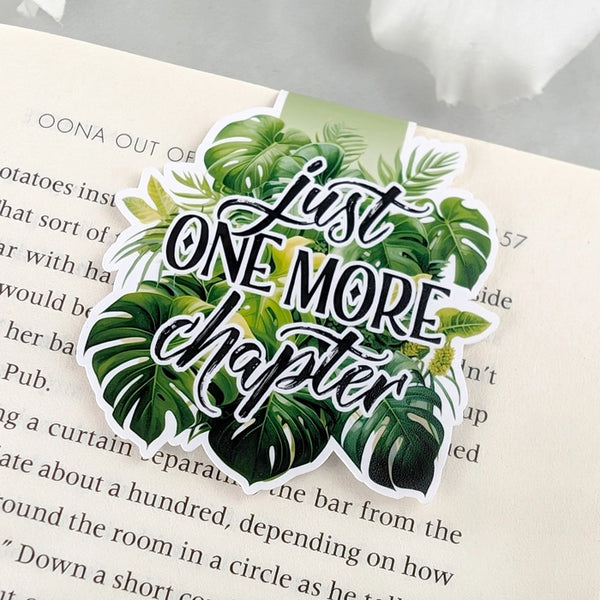 Magnetic Bookmark - Just One More Chapter Monstera Tropical - Aphrodite Bookclub - Wild Lark