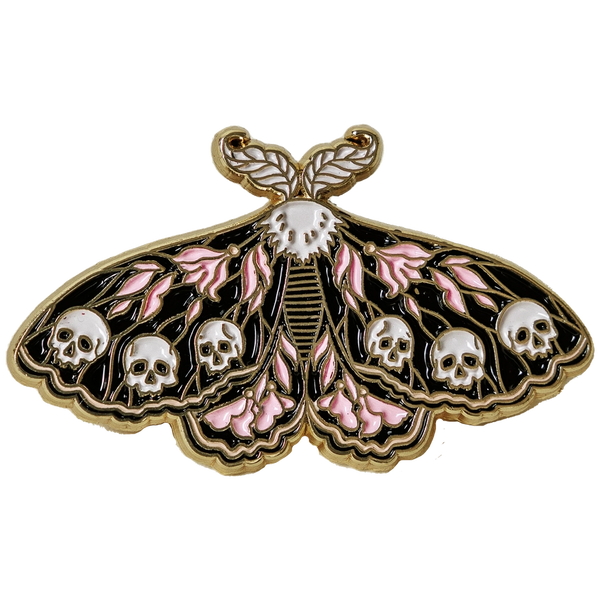 Enamel Pin - Moth and Skulls - Ectogasm - Wild Lark