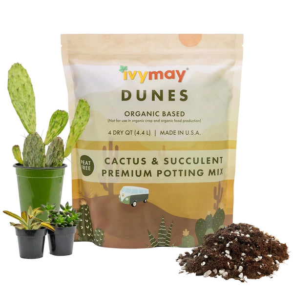 Organic Cactus & Succulent Potting Soil Mix (4 Qt) - - Ivy May Co - Wild Lark