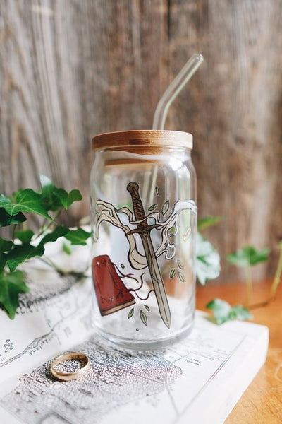 Glassware Can Cup - On An Adventure - 16oz - Fablewood Goods - Wild Lark