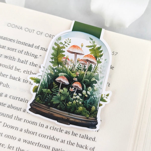 Magnetic Bookmark - Mushroom Terrarium - Aphrodite Bookclub - Wild Lark