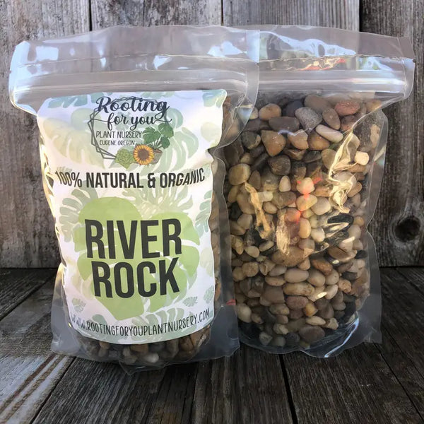 River Rock Soil Amendment 8oz Volume Resealable Bags Organic -  - Rooting For You Plant Nursery - Wild Lark