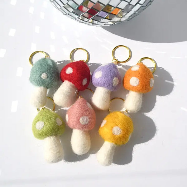 Felt Mushroom Keychain -  - Wild Lark - Wild Lark