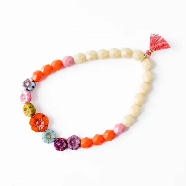 Flower Bracelet with Tassel