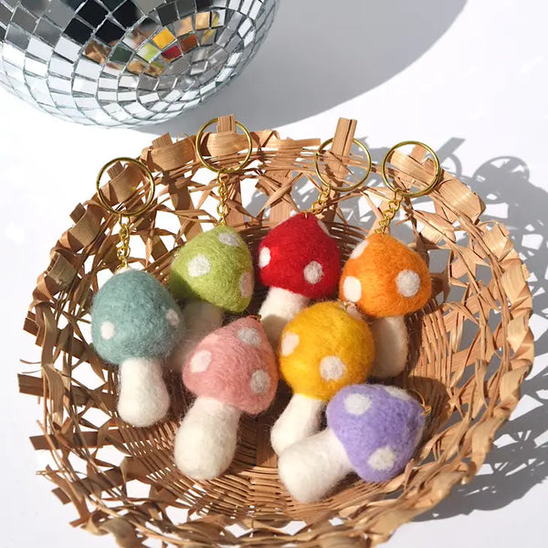 Felt Mushroom Keychain -  - Wild Lark - Wild Lark