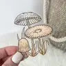 Agaricus Plicatilis Watercolor Mushroom Clear Sticker -  - Big Moods - Wild Lark
