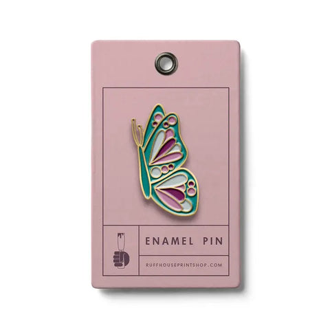 Enamel Pin - Butterfly - Ruff House Print Shop - Wild Lark