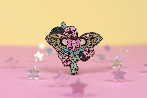 Enamel Pin - The Luna Moth - The Moonborn - Wild Lark