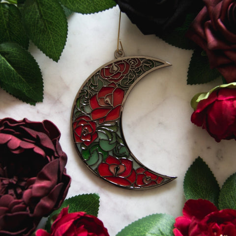 Ornament - Moon Roses Witchy Christmas Ornament - Ectogasm - Wild Lark