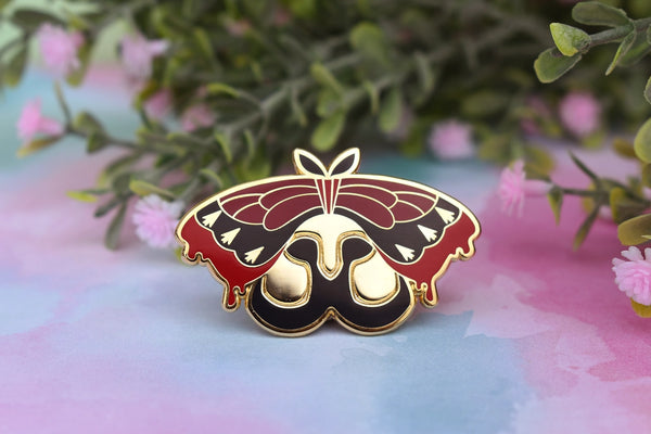 Enamel Pin - Ares Moth Greek Mythology Olympian God Moth - The Moonborn - Wild Lark