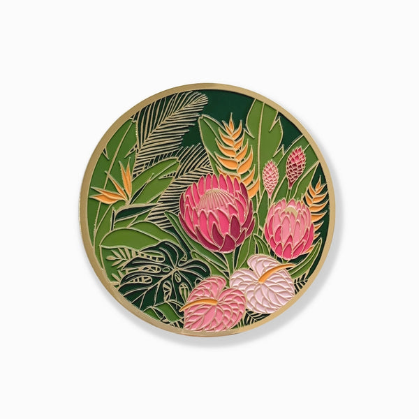 Luxe Coaster - Tropical Floral - Paper Anchor Co. - Wild Lark