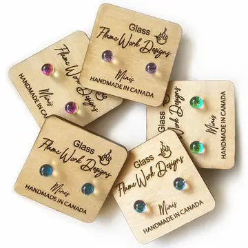 Assorted Mini's Collection Earrings - - Flame Work Designs - Glass Jewelry - Wild Lark