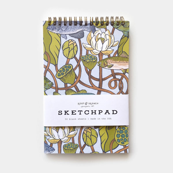 Spiral Bound Sketchpad - Lotus Pond - Root & Branch Paper Co. - Wild Lark