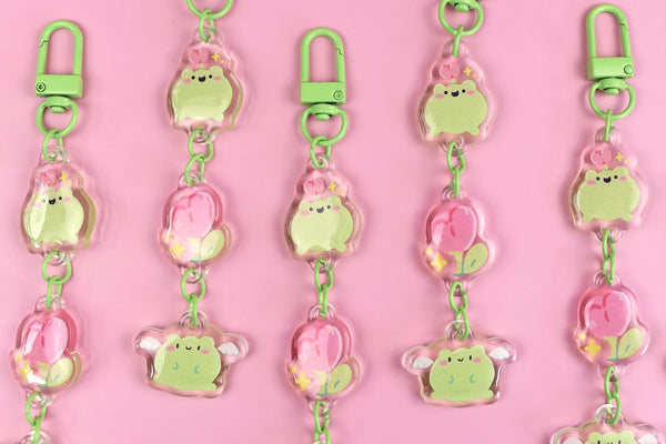Tulip Frog Keychain Charm -  - The Moonborn - Wild Lark