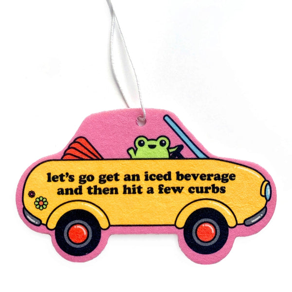 Bad Driver Frog Hit Curbs Strawberry Scented Air Freshener - - Krystan Saint Cat - Wild Lark