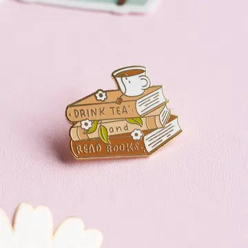 Occasionalish Enamel Pins - Tea and Books - Occasionalish - Wild Lark