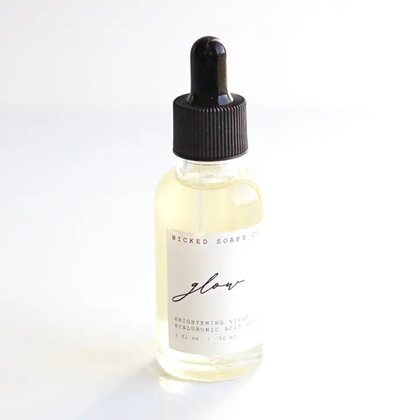 Glow Facial Serum with Vitamin C + Hyaluronic Acid - - Wicked Soaps Co. - Wild Lark