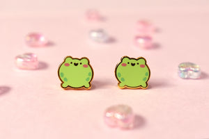 Round Frog Stud Earrings -  - The Moonborn - Wild Lark