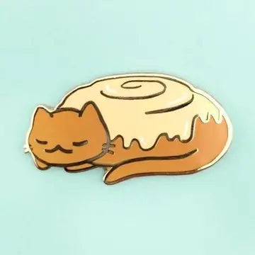 Cat Enamel Pins by Made by Squeak - Cinnamon Roll Cat - Sleeping Kitty - Made By Squeak - Wild Lark