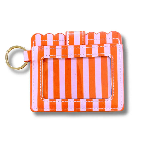 Wallet - Pink and Orange Stripes - - Elle Nicole - Wild Lark