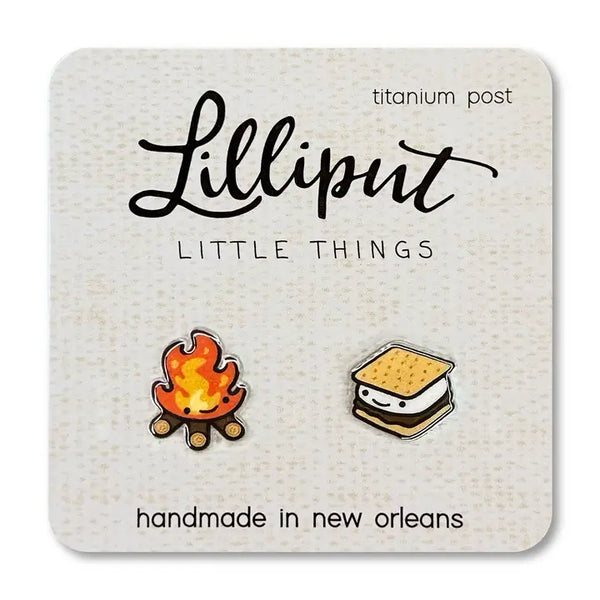 Lilliput Little Things Earrings - Campfire and Smores - Lilliput Little Things - Wild Lark