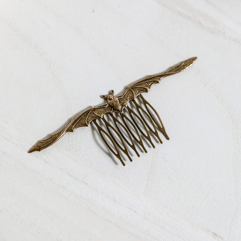 Bat Hair Comb: Halloween Hair Accessory -  - The Gilded Witch - Wild Lark