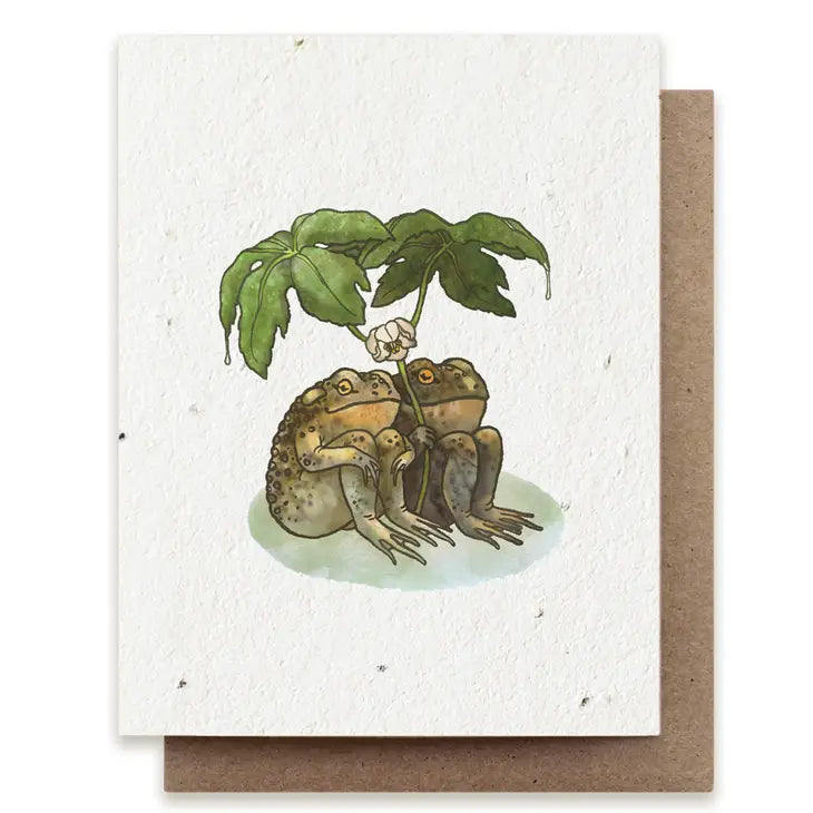 Two Toads Together Plantable Herb Seed Card -  - Small Victories - Wild Lark