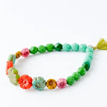 Flower Bracelet with Tassel