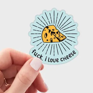 Yarnival Stickers - Fuck I Love Cheese Sticker - Yarnival - Wild Lark