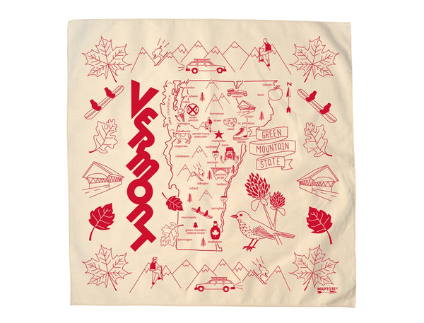 Vermont Bandana - Natural - Maptote - Wild Lark