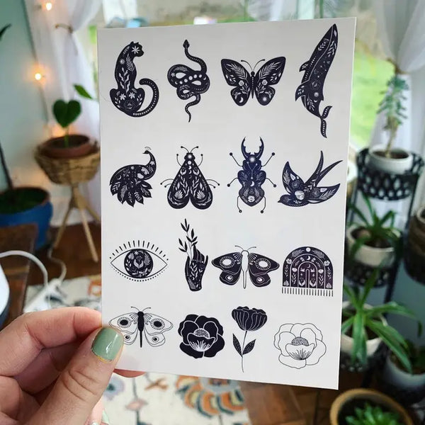 Little Viper Co Temporary Tattoo Sheets
