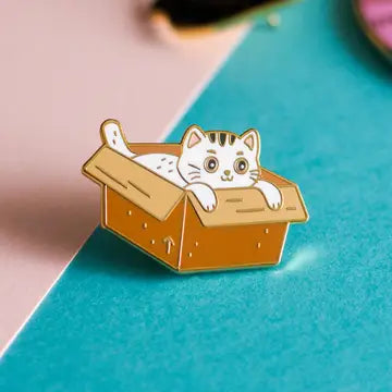 Occasionalish Enamel Pins - Box Cat - Occasionalish - Wild Lark