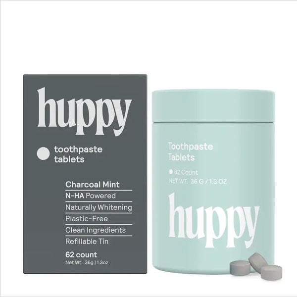 Huppy Fluoride-Free Toothpaste Tablets - Charcoal Mint - Huppy - Wild Lark
