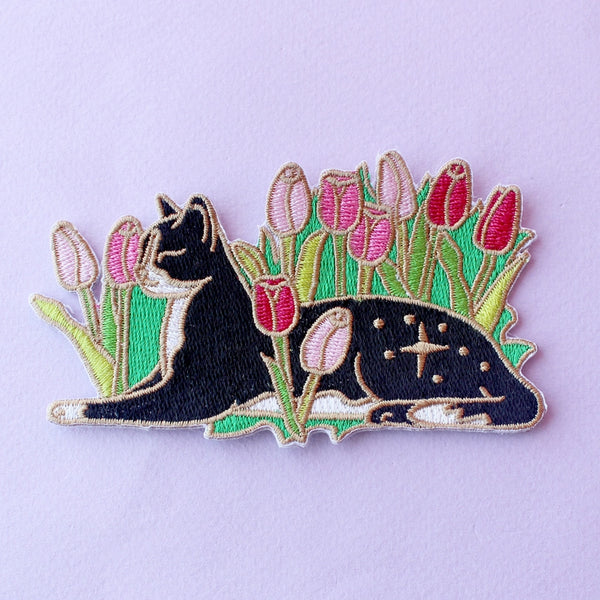 Glitter Punk Iron On Patches - Tulip Cat - Glitter Punk - Wild Lark