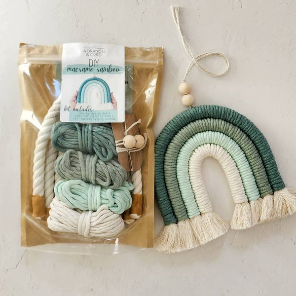 Diy Rainbow Kit / Craft/ Crafts/ Do It Yourself - Jade - A Branch & Cord - Wild Lark
