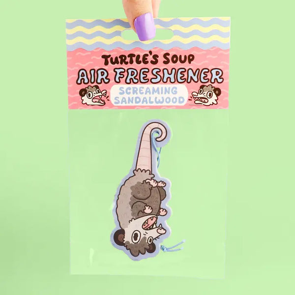 Turtle's Soup Scented Car Air Freshener - Dangling Opossum Scented Car Air Freshener - Turtle's Soup - Wild Lark