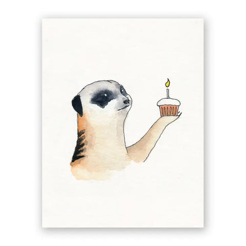Meerkat Birthday Greeting Card -  - Mincing Mockingbird - Wild Lark
