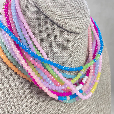 Crystal Beaded Delicate Necklace -  - Ewelina Pas Jewelry - Wild Lark