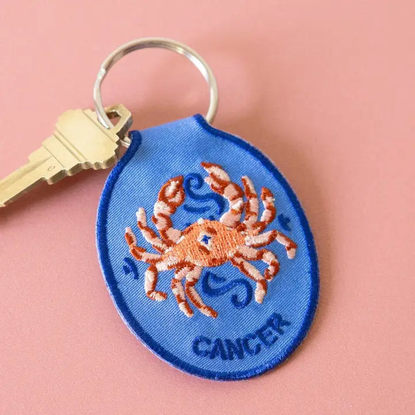 Zodiac Embroidered Keychain by Lindy Stark